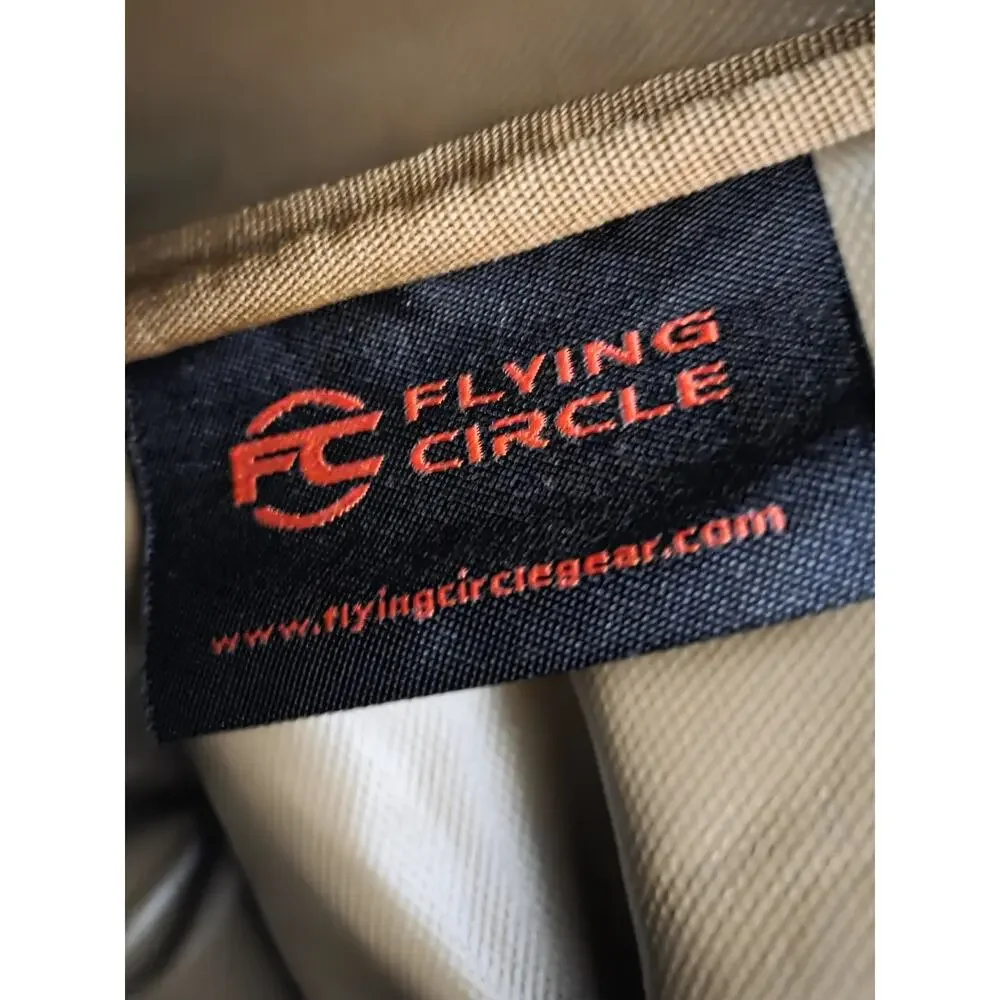 Flying Circle Tactical Square Duffel Backpack Goliad Brown External Pockets